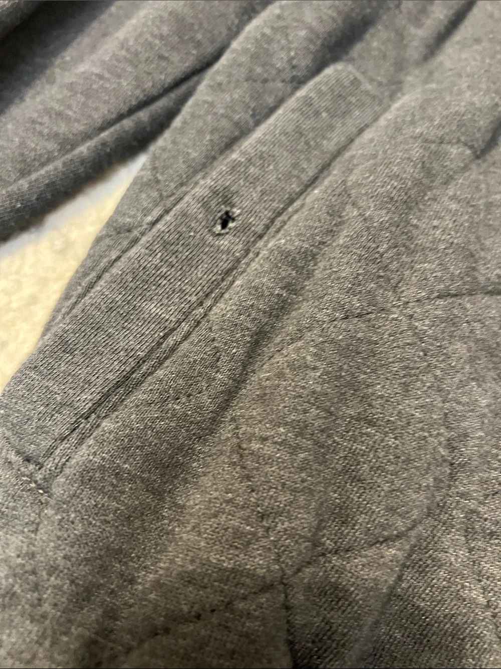 Banana Republic Quilted Bomber Jacket in Charcoal